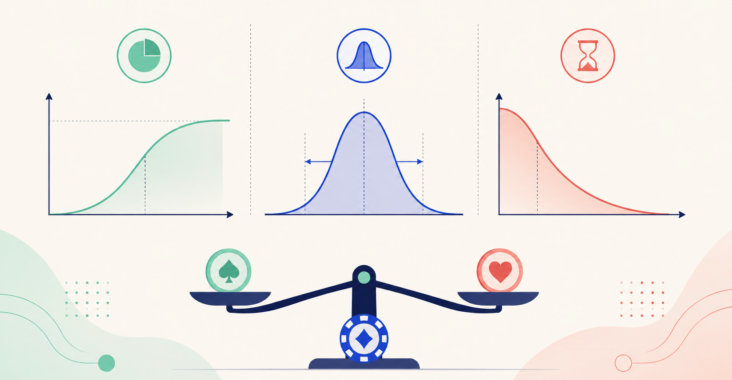 Comparaison graphique entre probabilité, variance et durée de session.